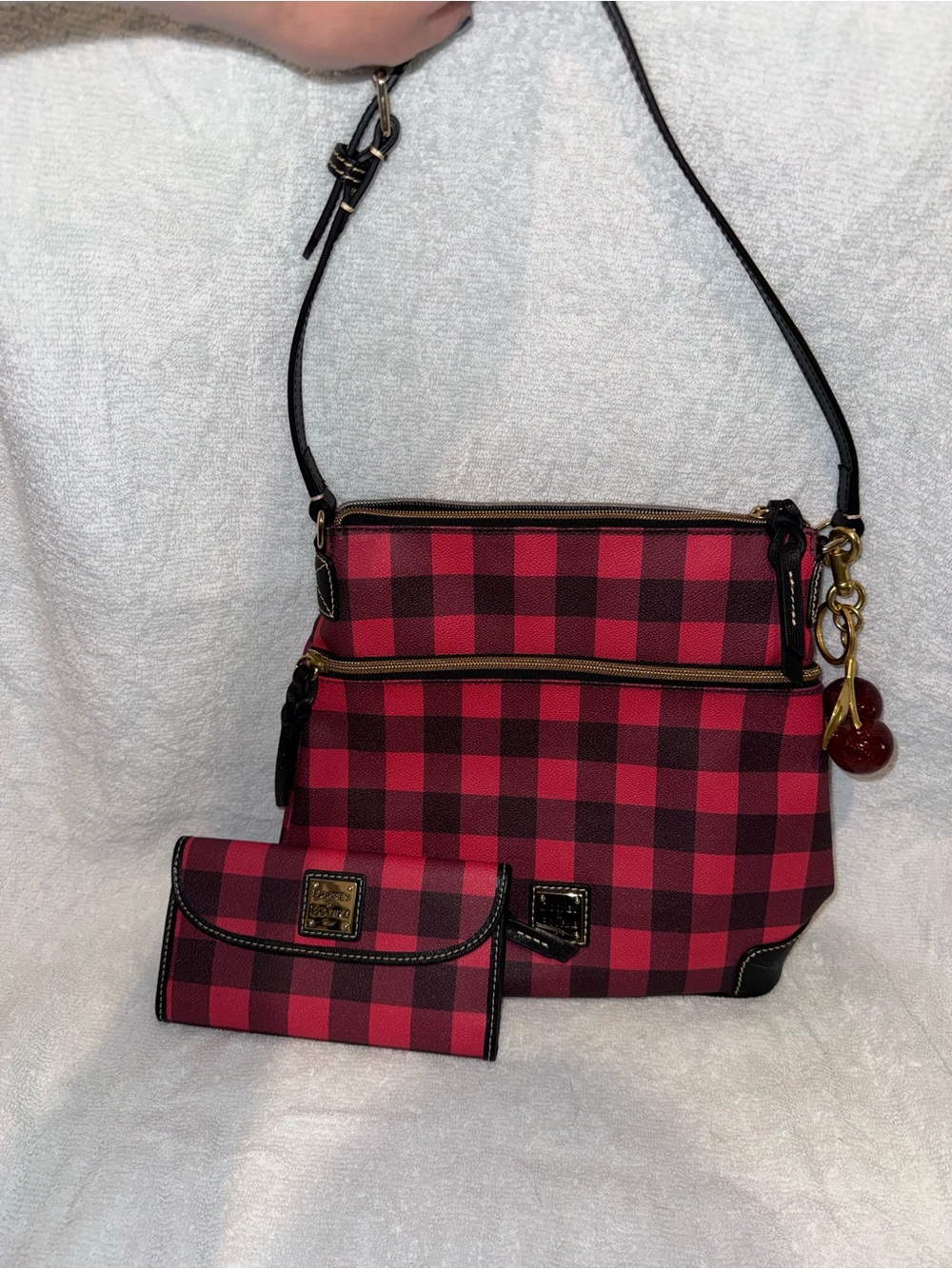 Dooney and Bourke Plaid Crossbody Bag with Matching Wallet